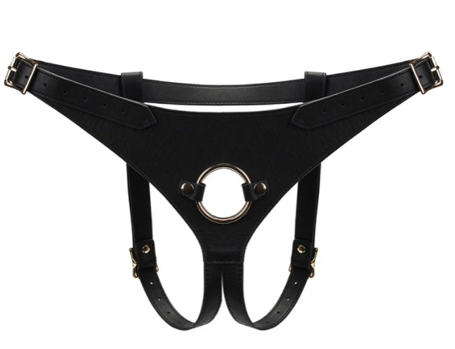 Dark Secret Deluxe Leather Strap On Harness