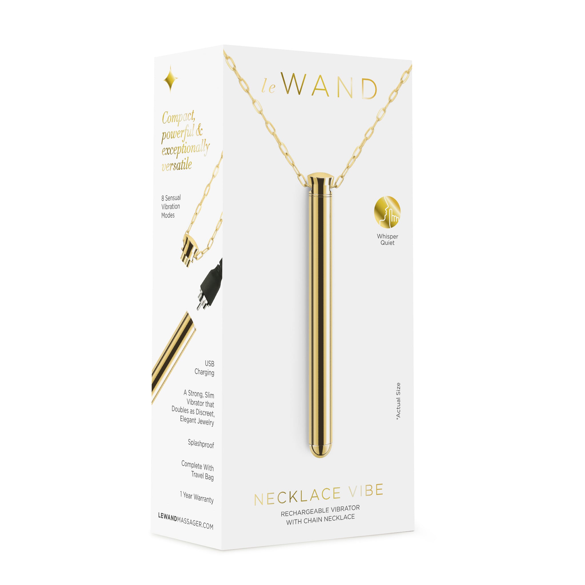 Le Wand - Vibrating Necklace Gold