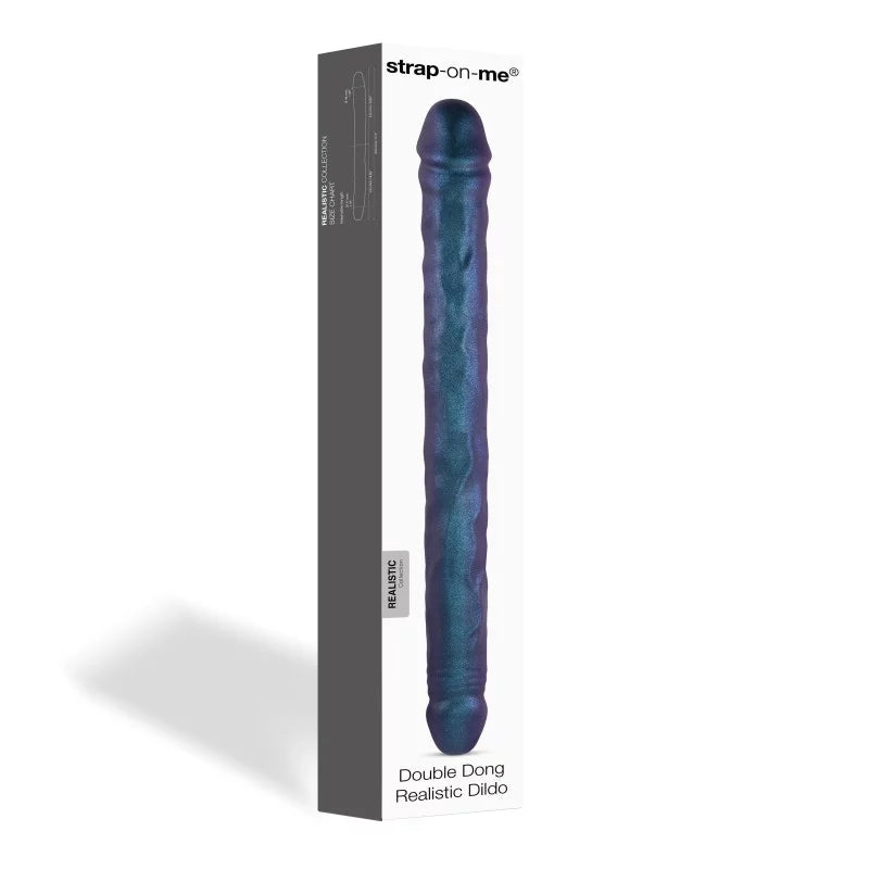 DOUBLE DONG REALISTIC DILDO - SNAKY METALLIC COLOR