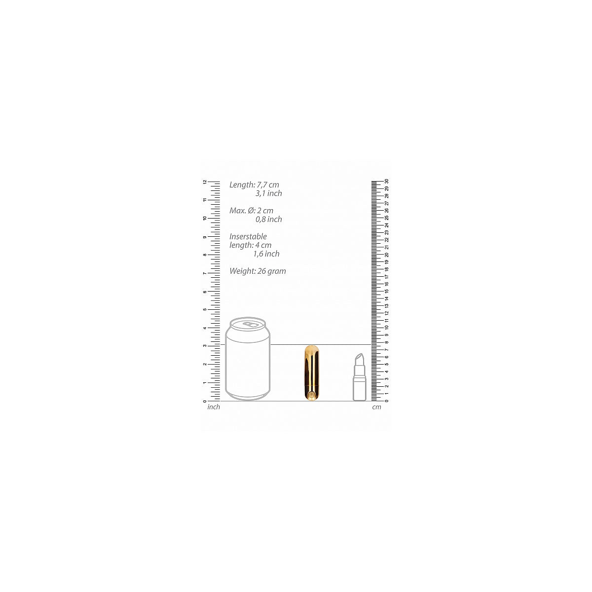 10 Speed Rechargeable Bullet- Gold