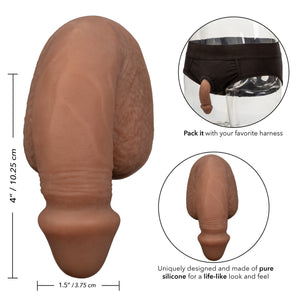 Packer Gear™ 4 in. /10.25 cm Silicone Packing Penis™ - Brown