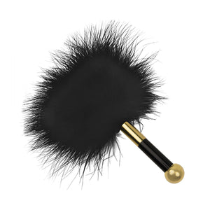 Luxury Feather Tickler – Black & Gold