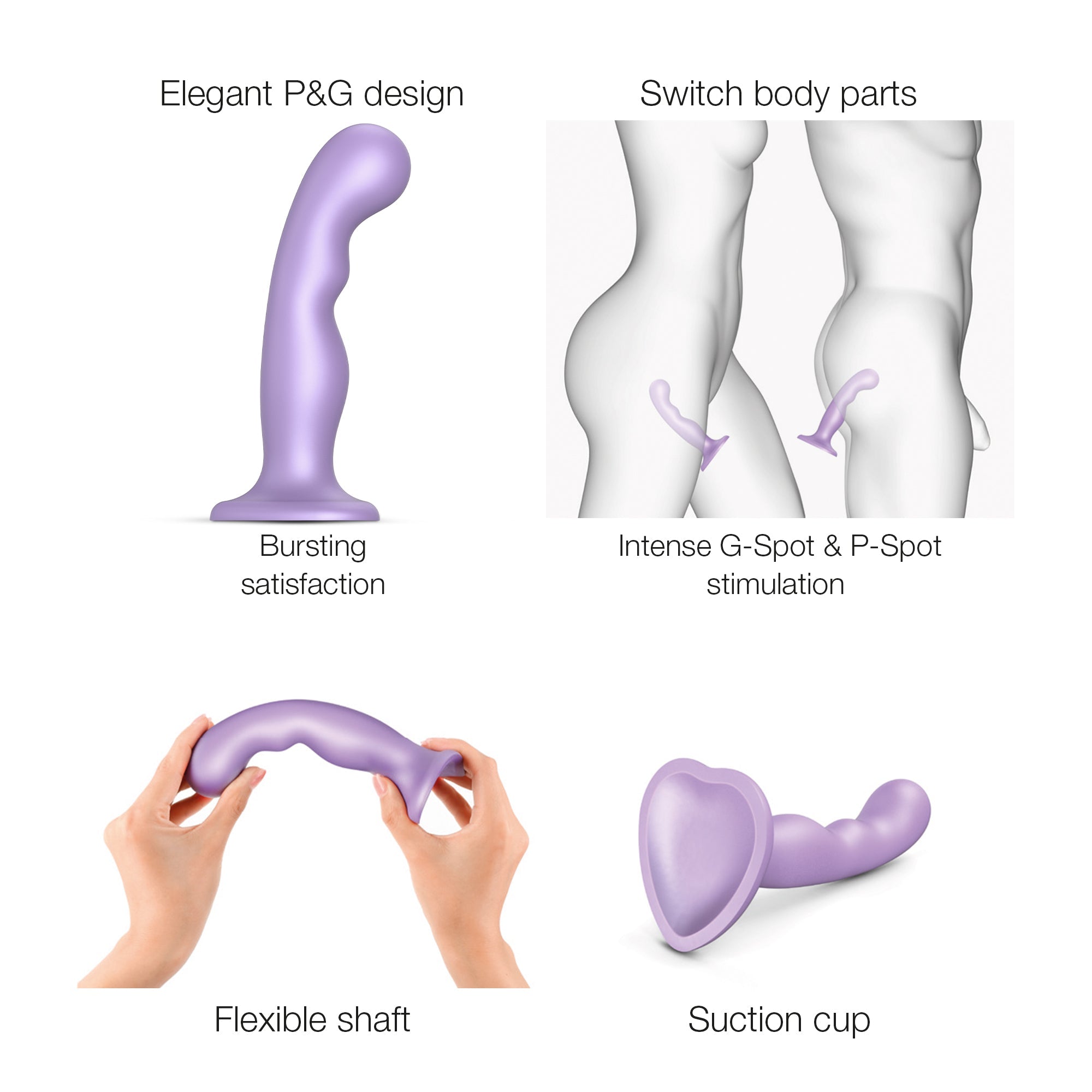 Strap-On-Me Dildo Plug P&G i Metallic Lilac - L