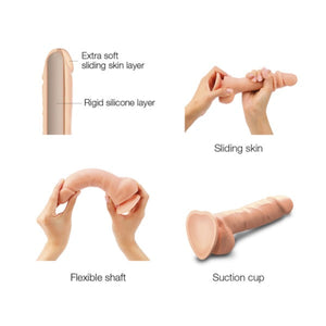 Sliding Skin - Realistisk Dildo Vanilla i XL
