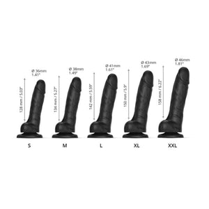 Sliding Skin - Realistisk Dildo Sort S