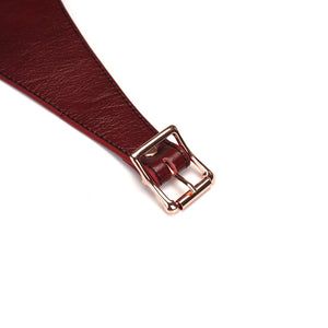 Wine Red Deluxe Leather Strap On Harness