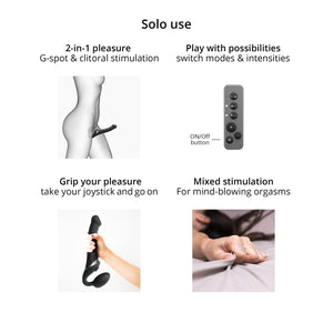Strap-On-Me Bendable Multi Orgasme Dobbelt Dildo - M