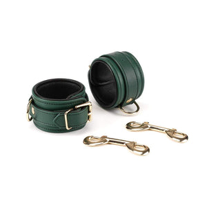 Dark Green Limited Edition Bondage Set- collar, leash & wrist