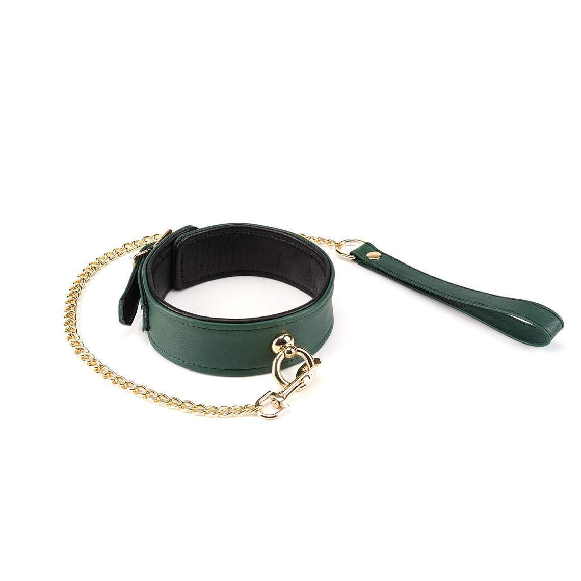 Dark Green Limited Edition Bondage Set- collar, leash & wrist