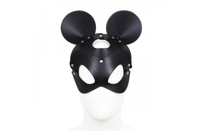 Black Mouse Leather Mask