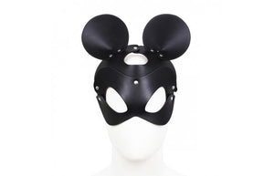 Black Mouse Leather Mask